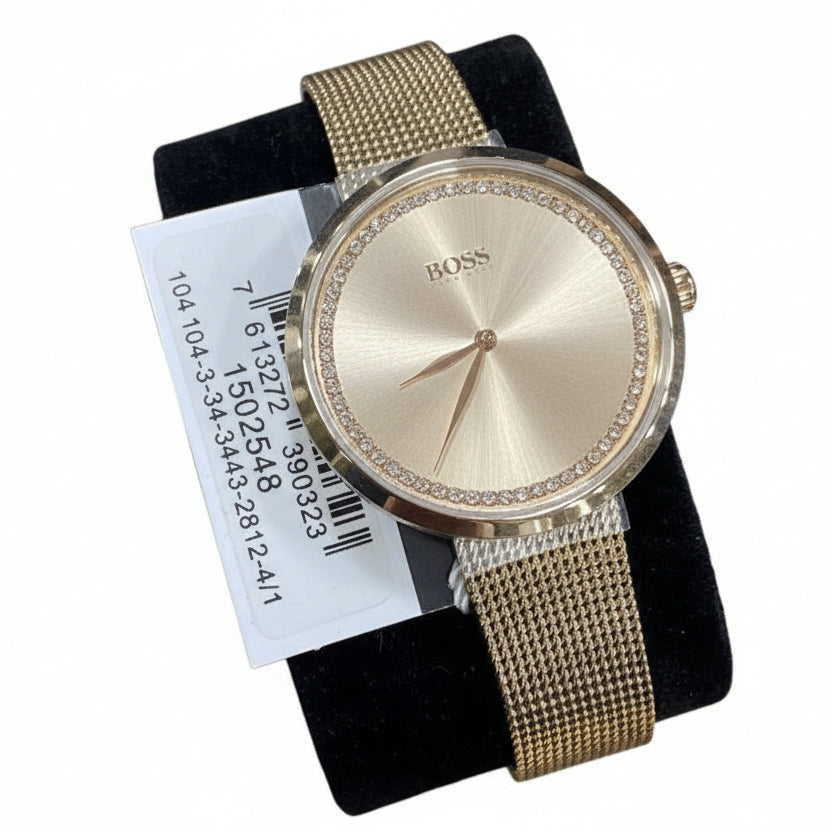 BOSS Hera Gold Mesh Women’s Watch ✨🥂💛
