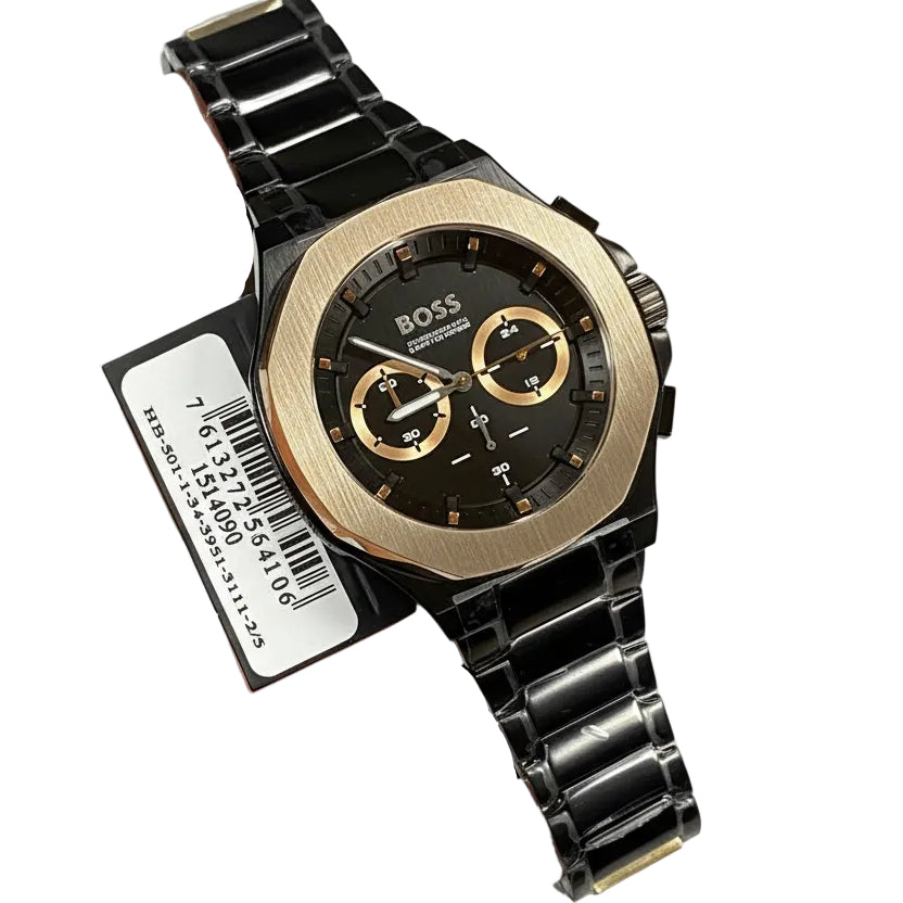 BOSS Grand Prix Chronograph Two-Tone Designer Watch ⌚️✨🖤