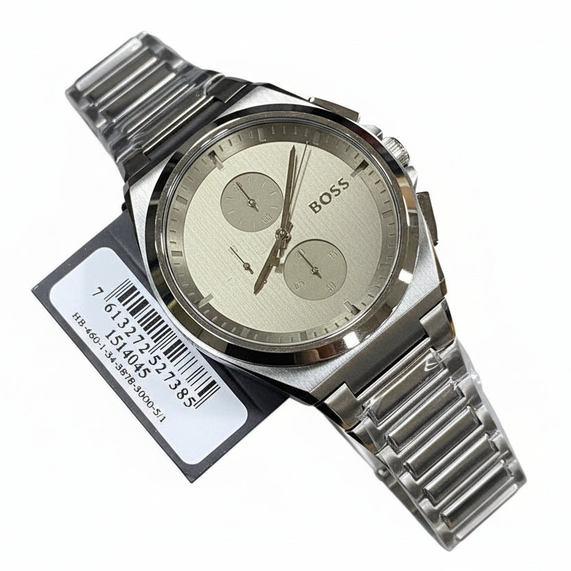 BOSS Steer Chronograph Silver Steel Watch ⌚✨💼