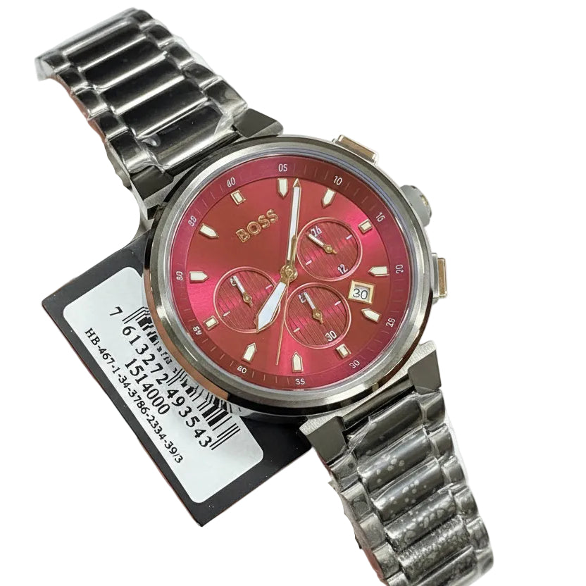 BOSS Grand Prix Chronograph Watch with Burgundy Dial ⌚✨🍷