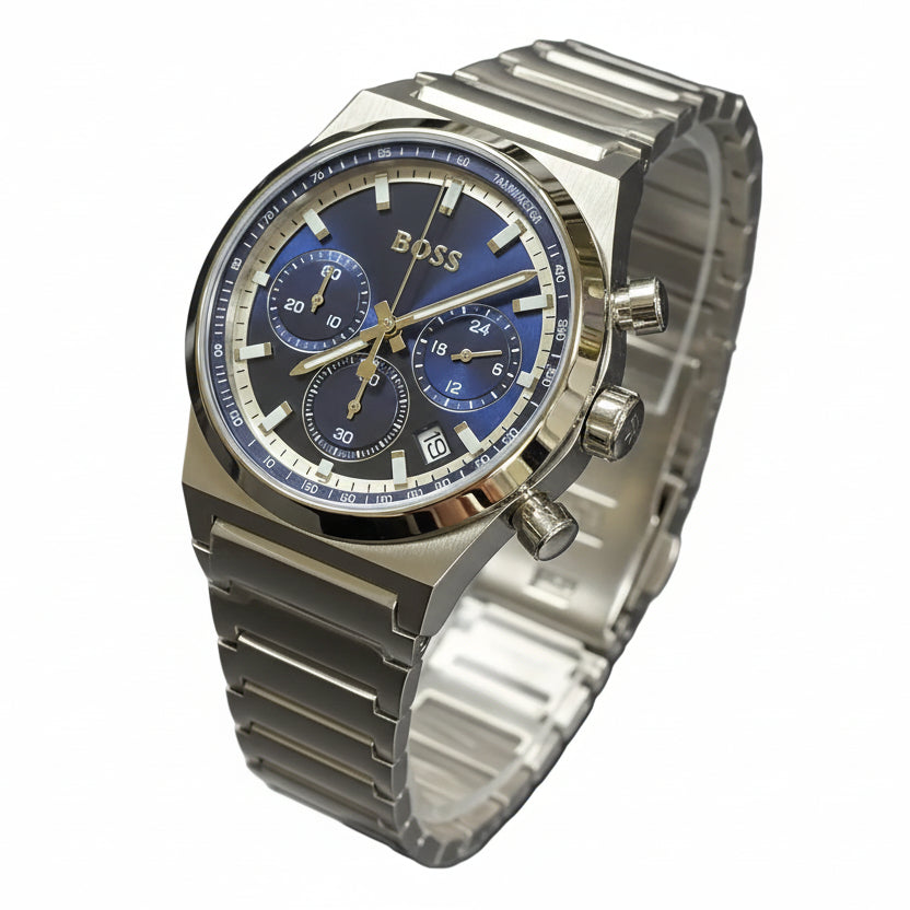 BOSS Sport Lux Chronograph Watch with Blue Sunray Dial ⌚✨🔵