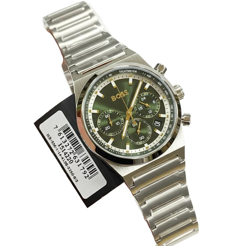 Hugo Boss Grand Prix Green Dial Chronograph ⌚️✨🌲