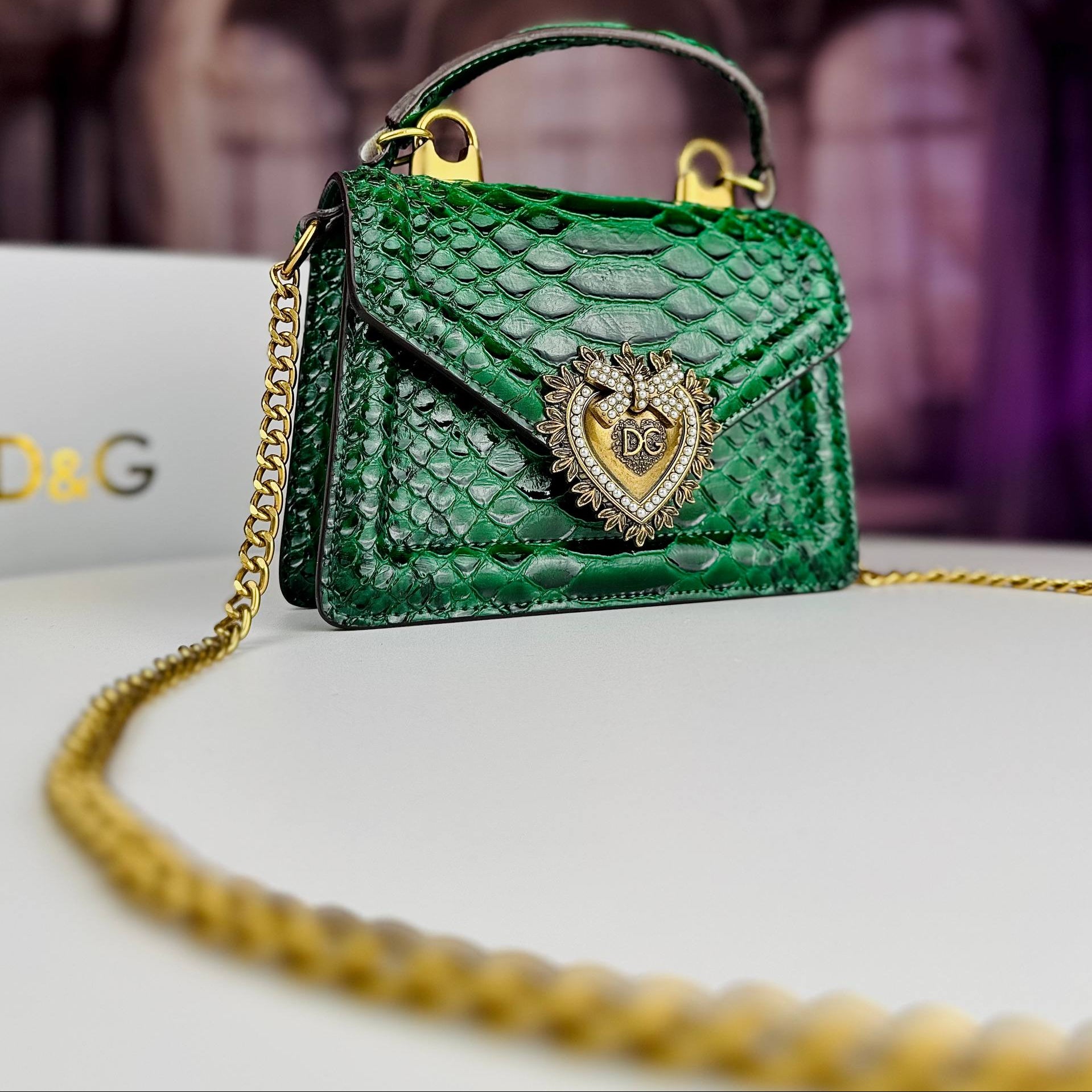 Dolce & Gabbana Devotion Python Shoulder Bag 🐍✨👜