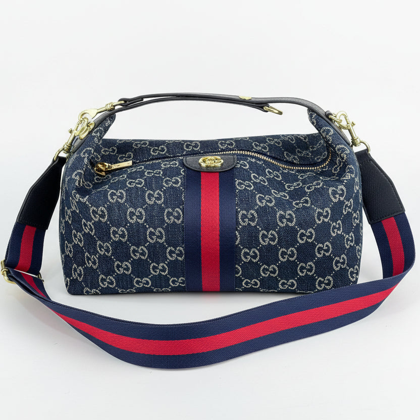 Gucci Ophidia GG Denim Boston Bag 👜✨💙