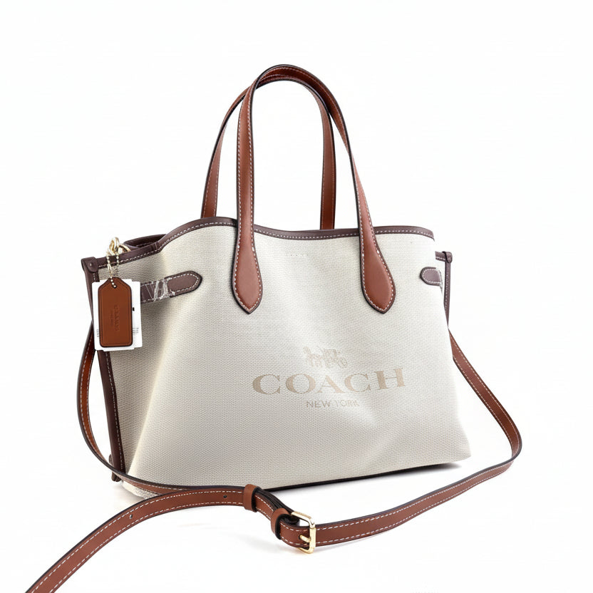 Coach Canvas Carryall Tote with Leather Trim 👜✨