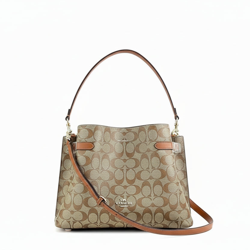 Coach Signature Monogram Willow Bucket Bag 👜✨🤎
