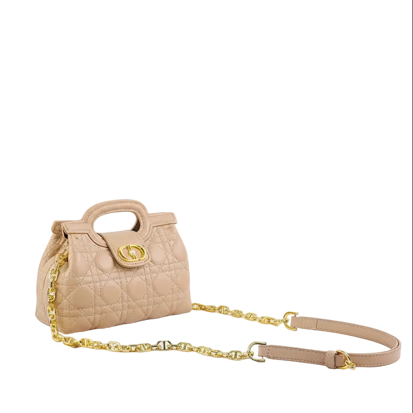 Dior Pink Cannage Quilted Handbag with Gold Chain Strap 🌸✨👜