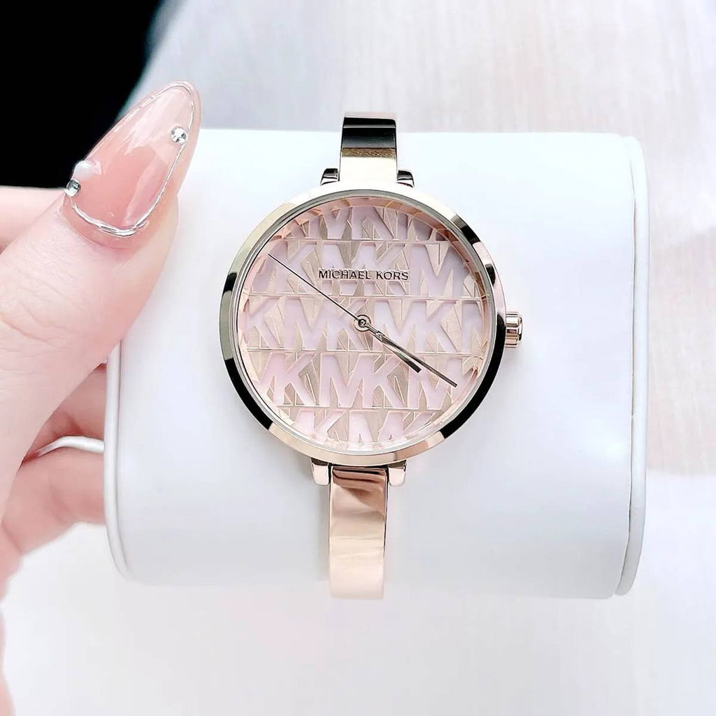 Michael Kors Slim Runway Rose Gold Bangle Watch ⌚✨💖
