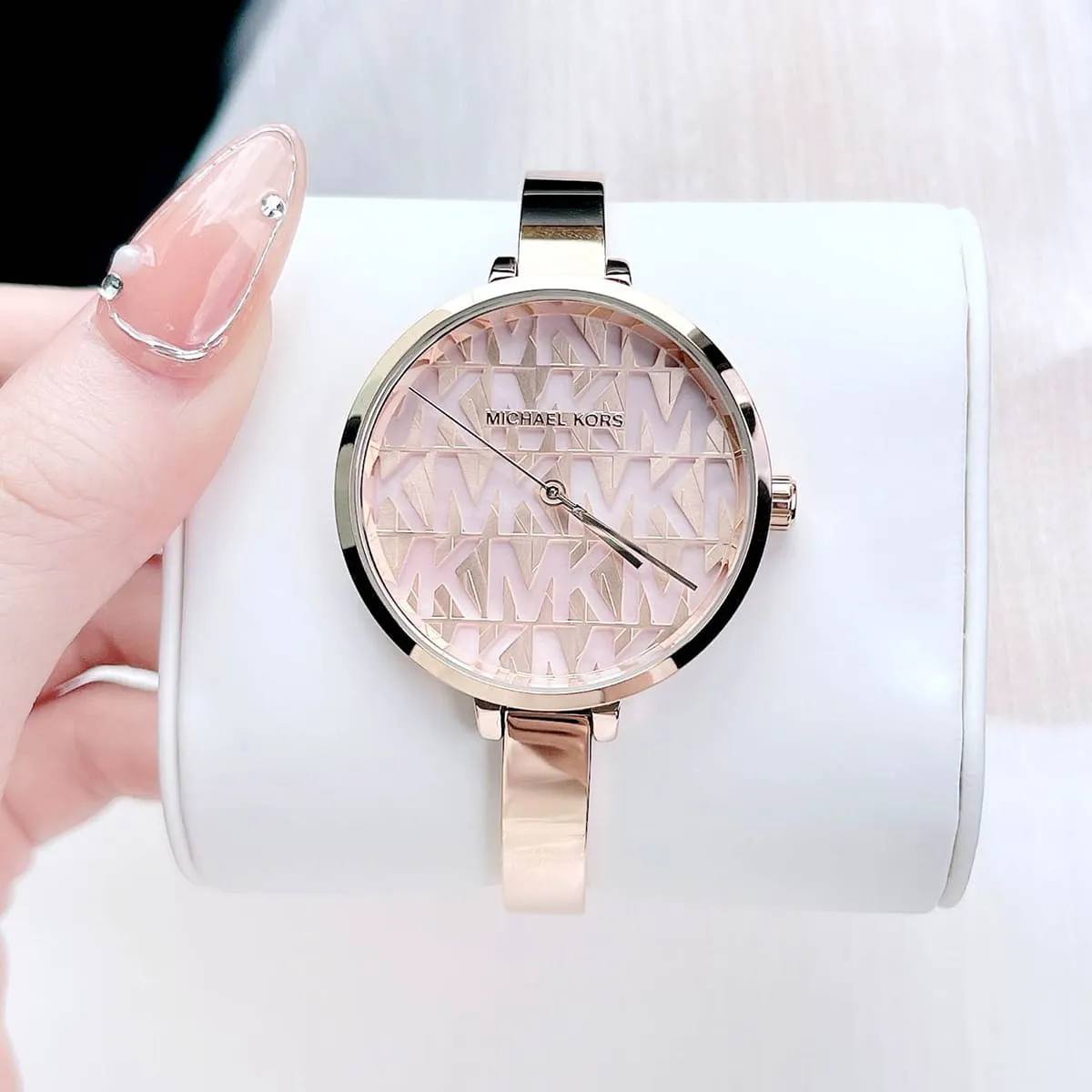 Michael Kors Slim Runway Rose Gold Bangle Watch ⌚✨💖