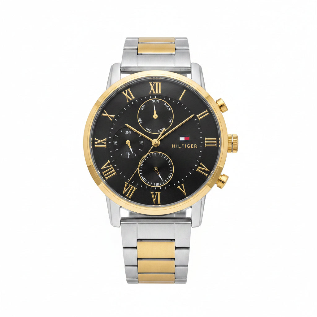 Tommy Hilfiger Men's Multifunction Watch with Roman Numeral Dial ⌚✨💼