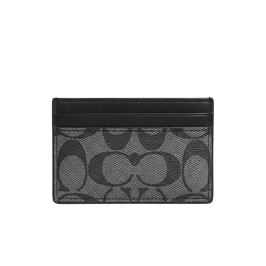 Coach Signature Canvas Card Case in Charcoal and Black 🖤💼✨