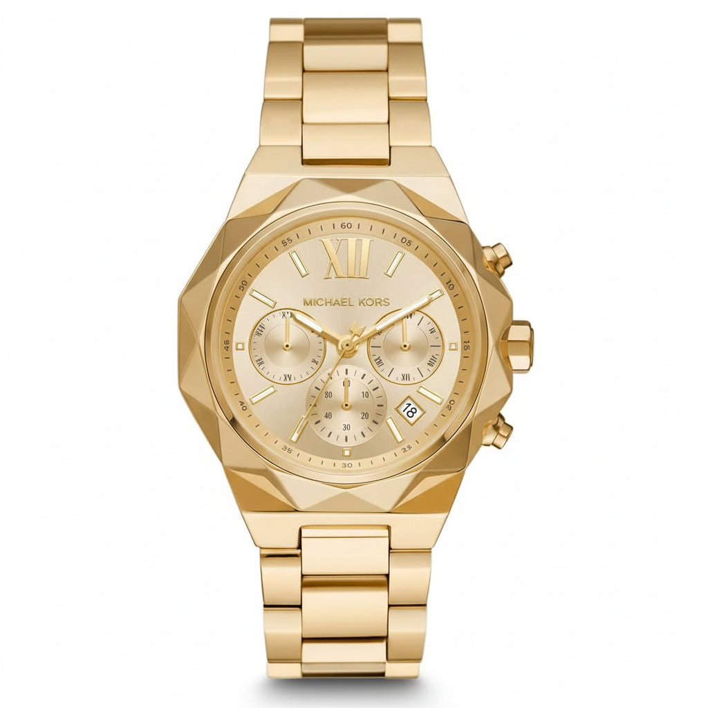 Michael Kors Gold-Tone Camille Chronograph Watch ⌚✨🏆