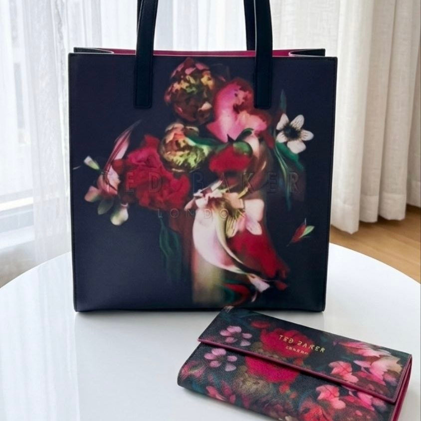 Ted Baker London Floral Print Tote Bag and Matching Wallet Set 🌸👜✨