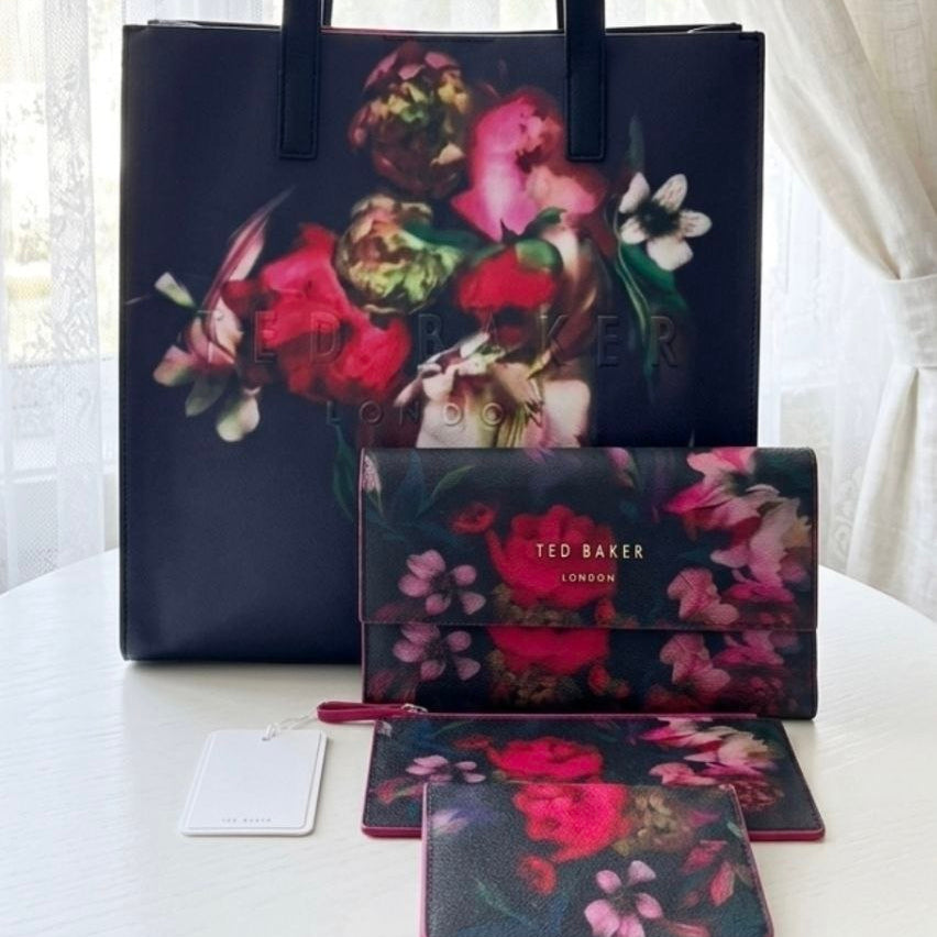 Ted Baker London Floral Print Tote Bag and Matching Wallet Set 🌸👜✨