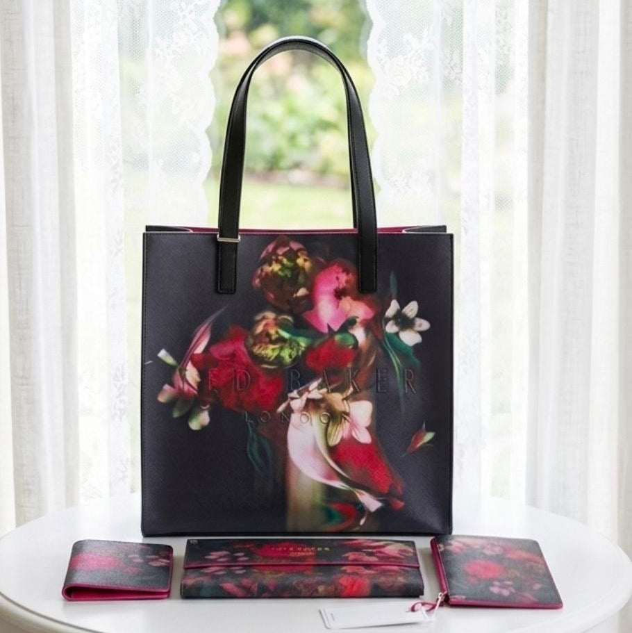 Ted Baker London Floral Print Tote Bag and Matching Wallet Set 🌸👜✨