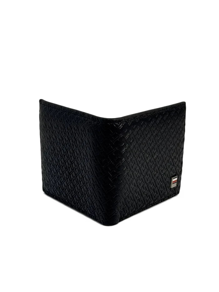 🖤 Tommy Hilfiger Men's Bifold Wallet with Monogram Embossed Pattern 🔳