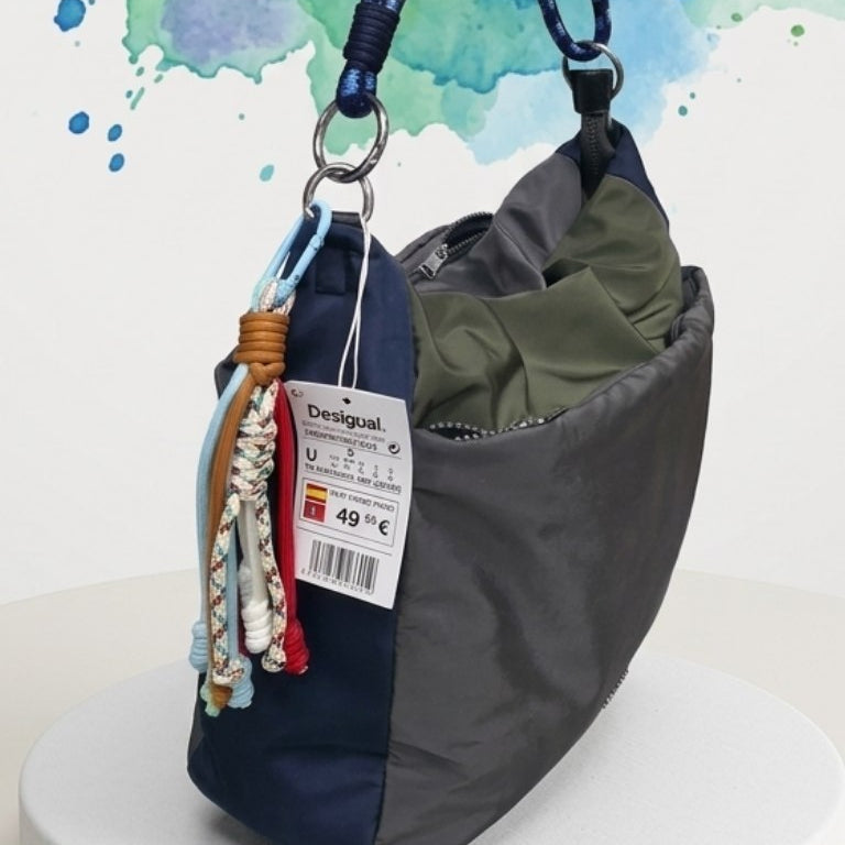 Desigual Urban Trek Nylon Shoulder Bag with Braided Rope Straps 🌈👜✨