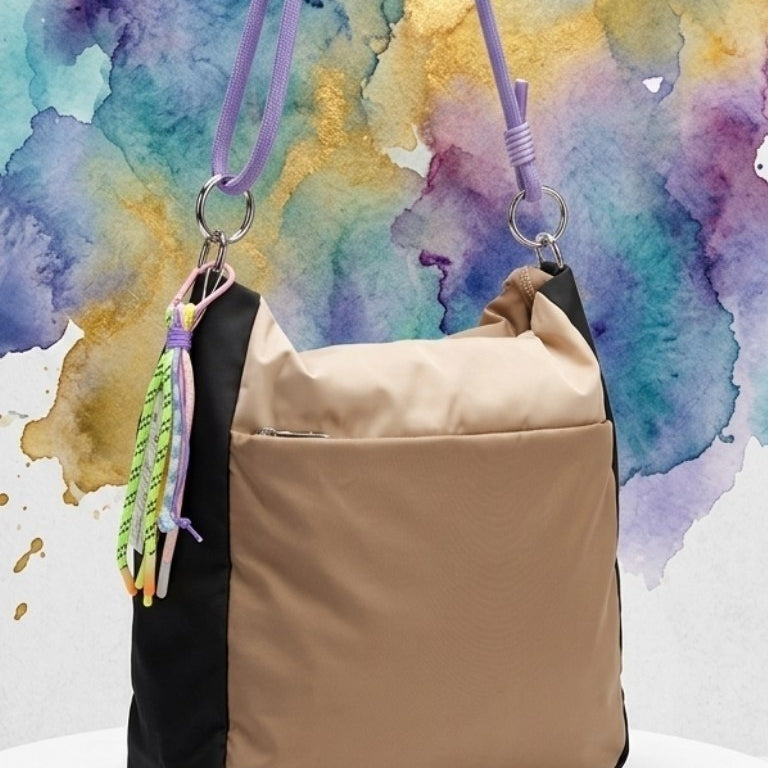 Desigual Urban Trek Nylon Shoulder Bag with Braided Rope Straps 🌈👜✨