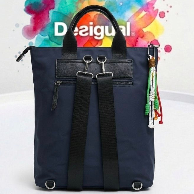 Desigual Color Block Convertible Backpack Tote 🎒✨🌈