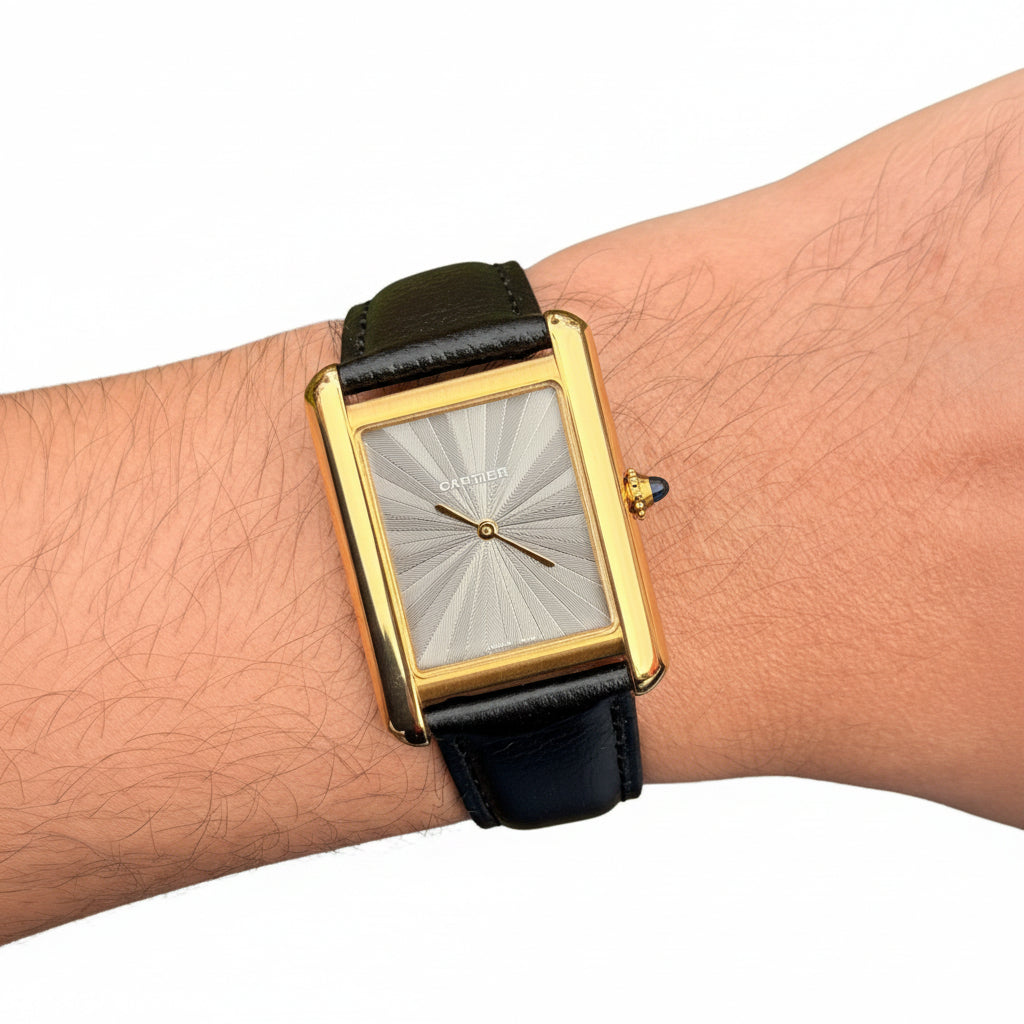 Cartier Tank Louis Sunray Dial Watch ⌚✨🌕