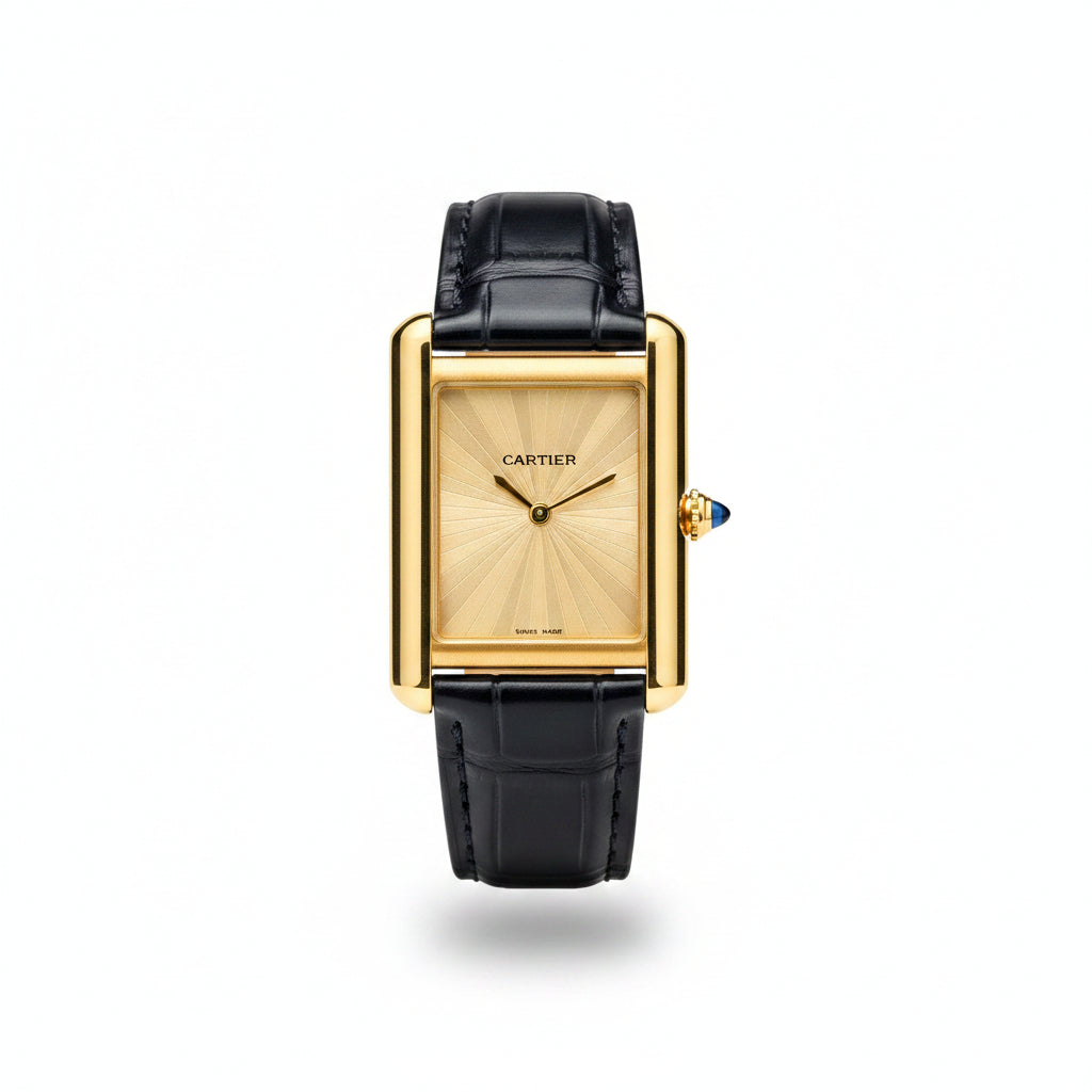 Cartier Tank Louis Sunray Dial Watch ⌚✨🌕