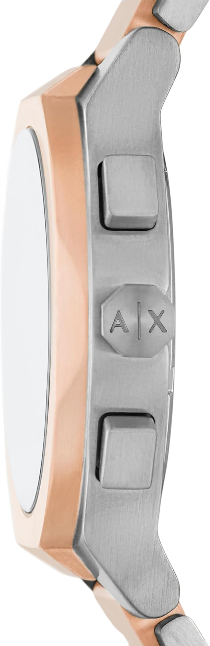 Armani Exchange Men's Chronograph Two-Tone Silver & Rose Gold Watch ⌚🖤🔥