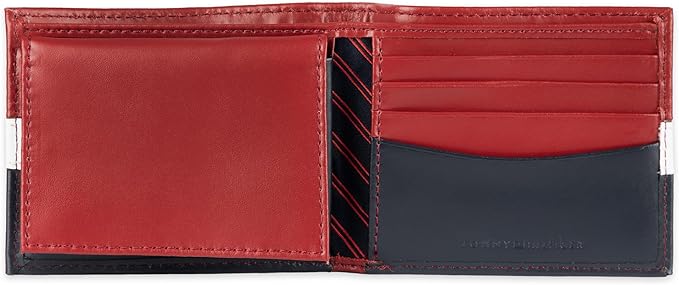 Tommy Hilfiger Men's Trifold Passcase Wallet in Signature Tricolor Design 🇺🇸 💳
