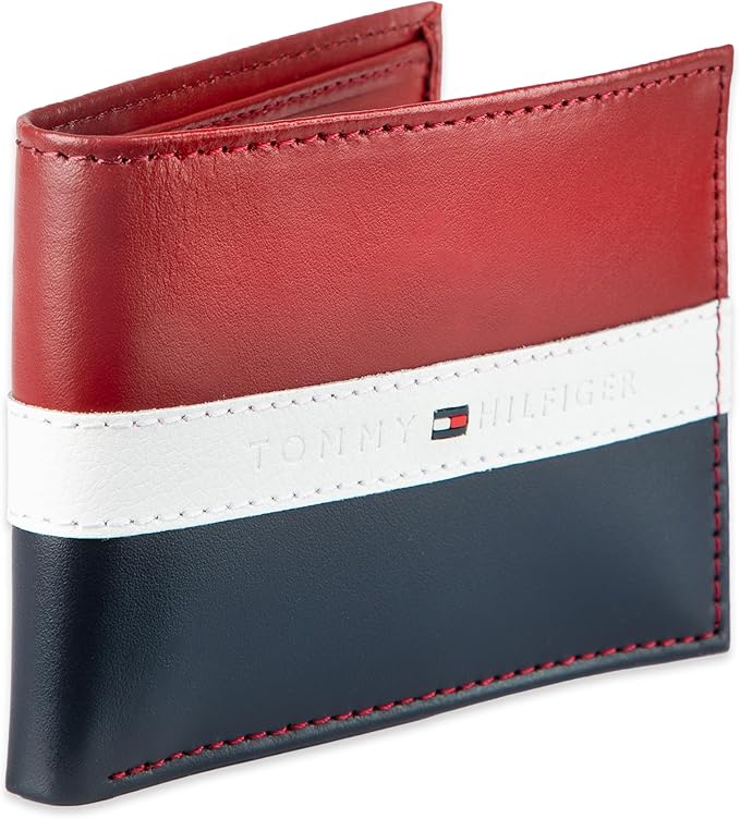Tommy Hilfiger Men's Trifold Passcase Wallet in Signature Tricolor Design 🇺🇸 💳
