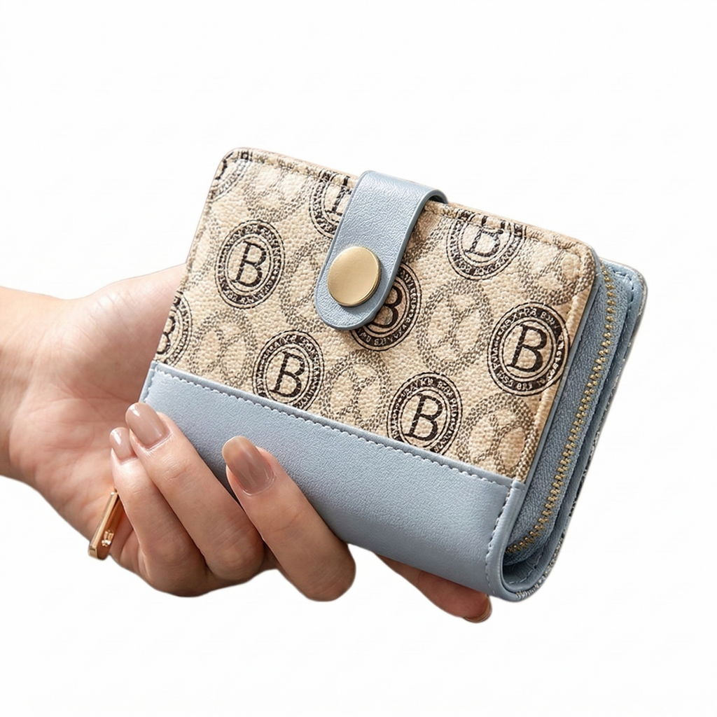 Tri-Fold Wallet: Classic Colors 🖤💙💖