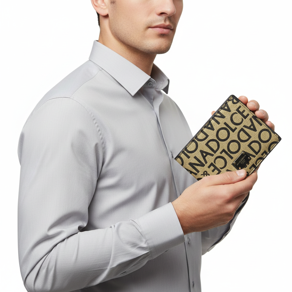 🇮🇹 Dolce & Gabbana Monogram Logo Wallet Gift Set with Pen 🖊️