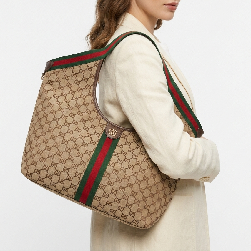Gucci Ophidia Medium Tote Bag with Signature Web Stripe and GG Monogram 👜 🇮🇹 ✨