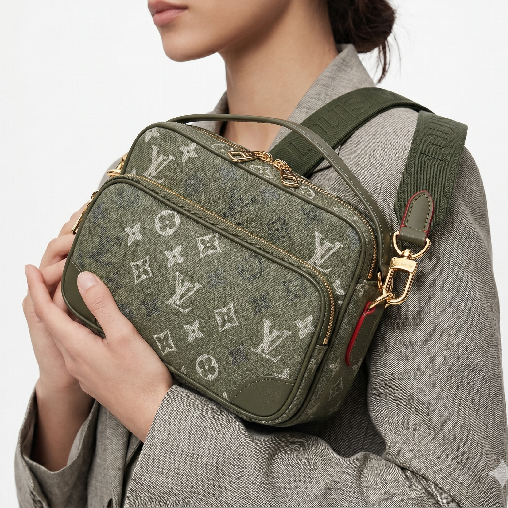 Louis Vuitton Monogram Olive Green Crossbody Bag 🌿✨