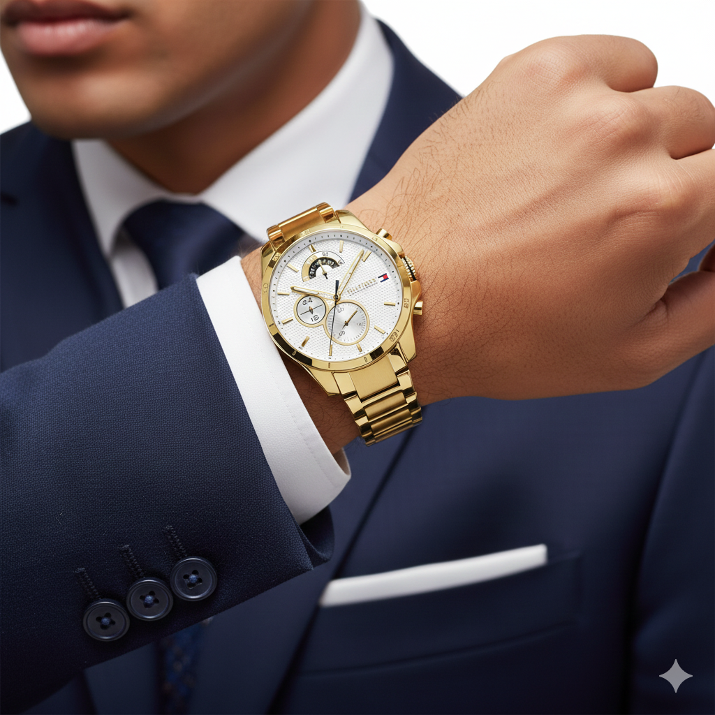 Tommy Hilfiger Men's Gold-Tone Multifunction Bracelet Watch ⌚✨🏆