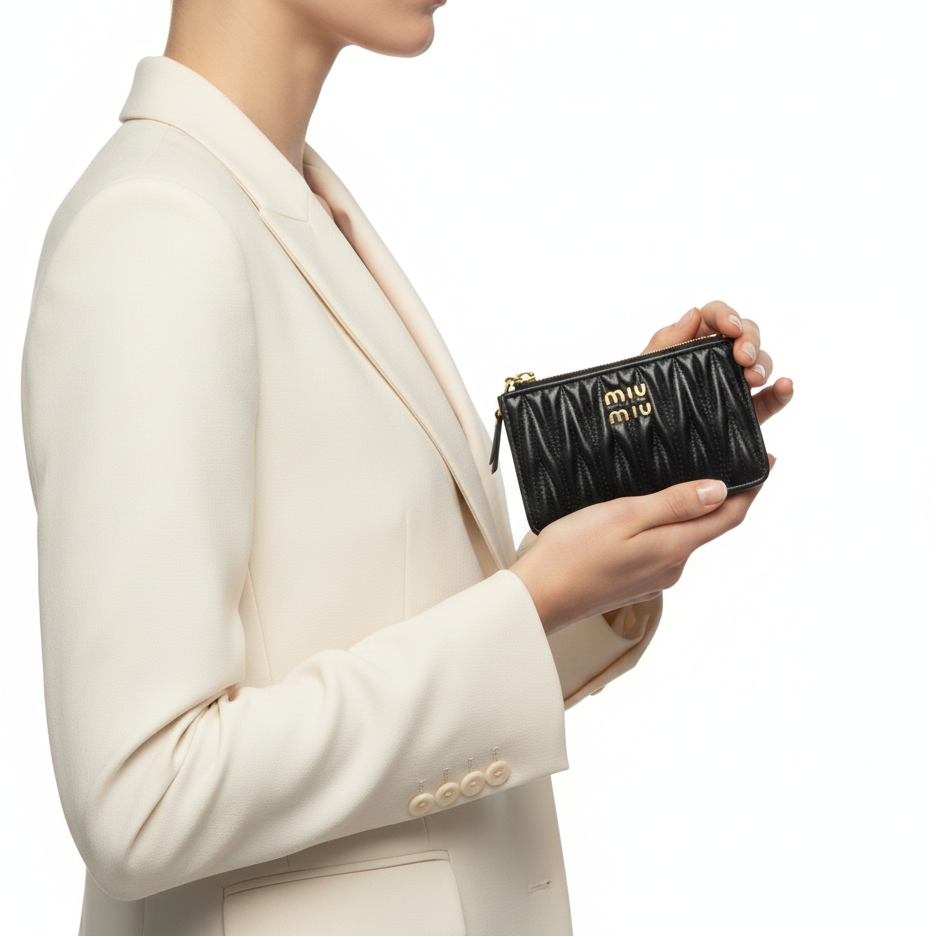 Miu Miu Matelassé Leather Coin Purse 🖤✨👛
