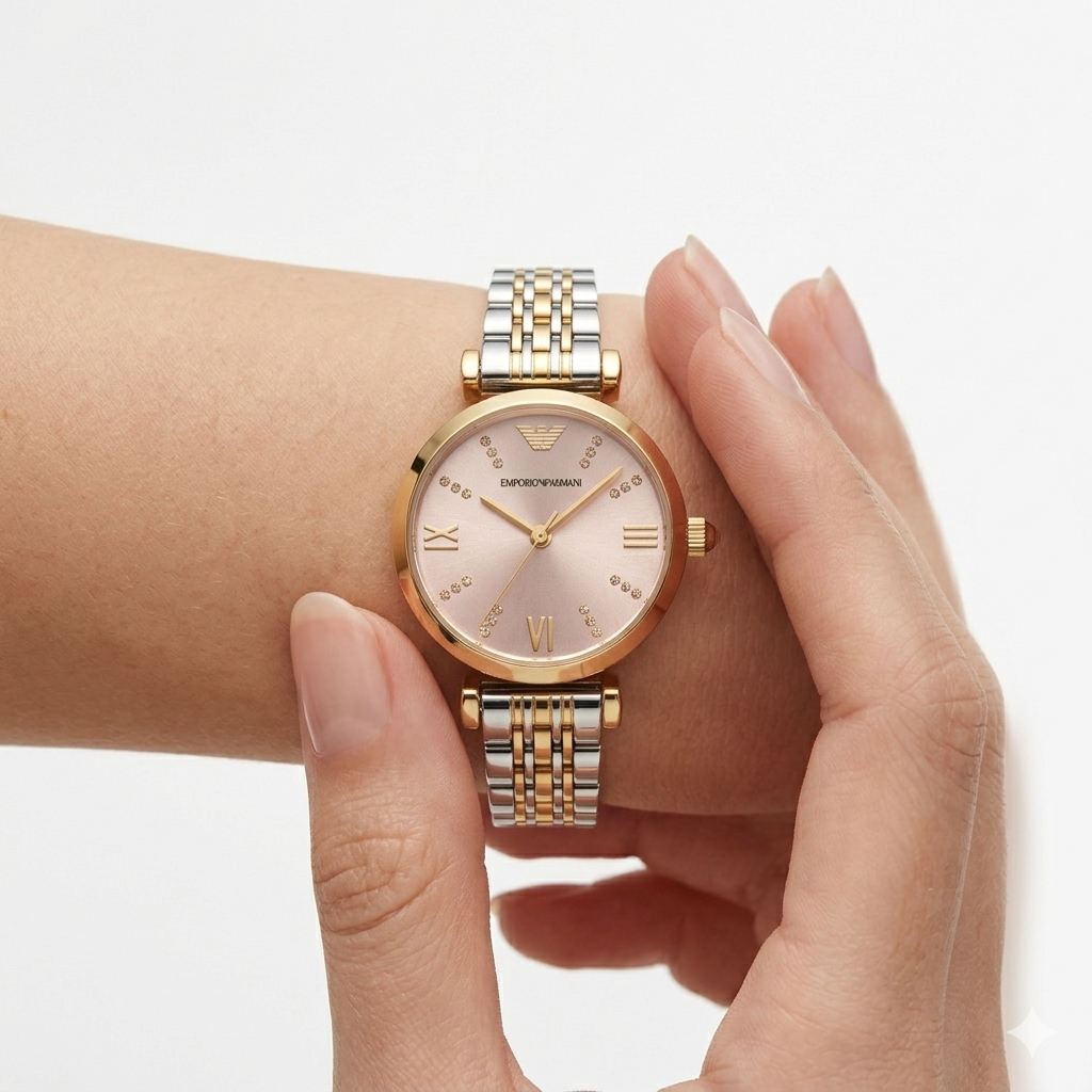 Gold & Silver Radiance: Women's Jewelry Watch ⌚✨