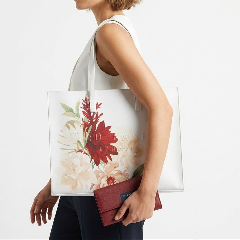 Ted Baker Botanical Floral Tote Bag with Matching Pouch