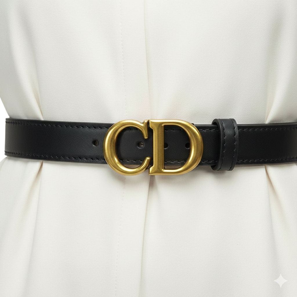 Christian Dior CD Buckle Leather Belt 🖤✨👜