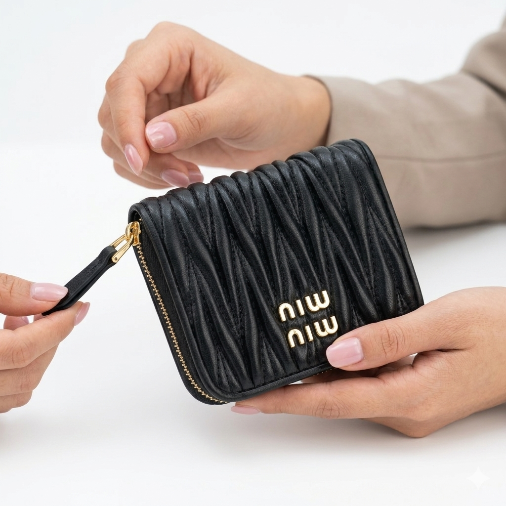 Miu Miu Bi-Fold Wallet: Black & Pink 💖🖤