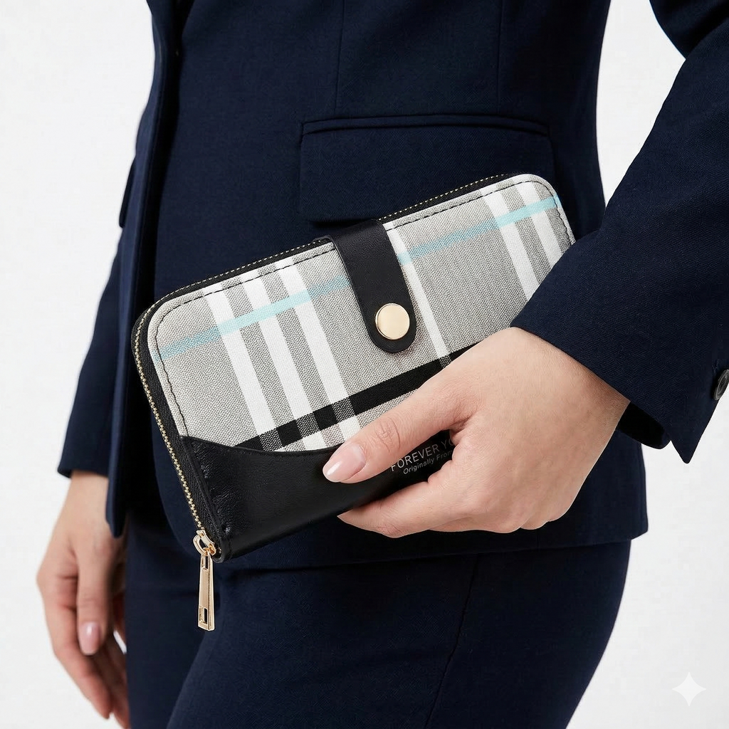 Forever Young Bifold Wallet 🖤🤍 Chic & Compact