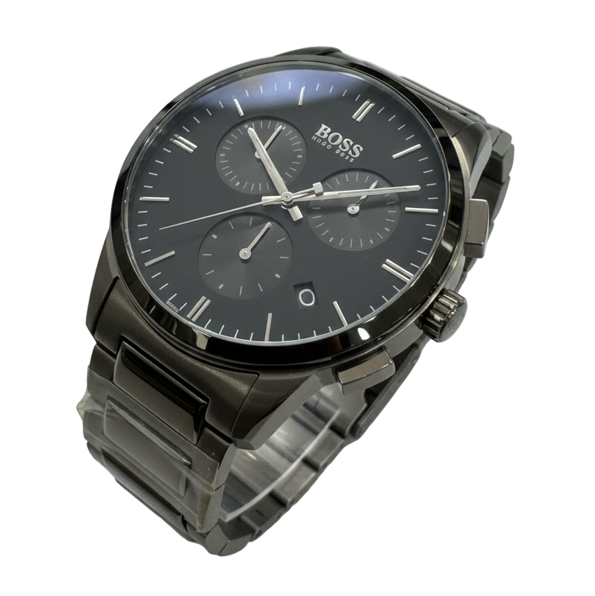BOSS Chronograph Watch Gunmetal PVD Steel ⌚️⚫️🎩