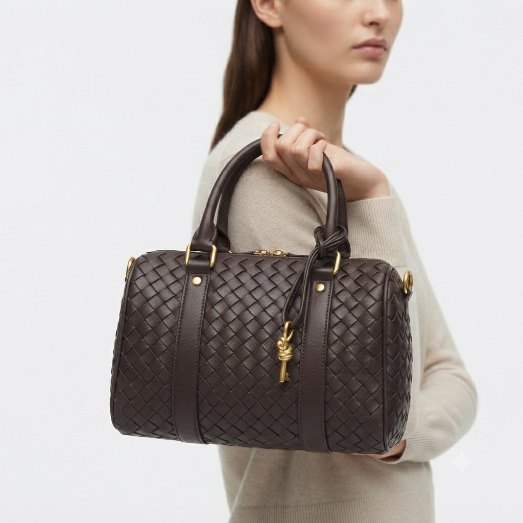 Bottega Veneta Style Woven Handbag with Knot Detail 👜✨