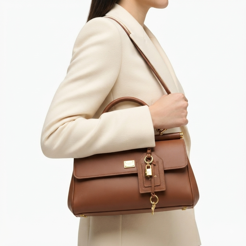 Dolce & Gabbana Gold Hardware Padlock Handbag