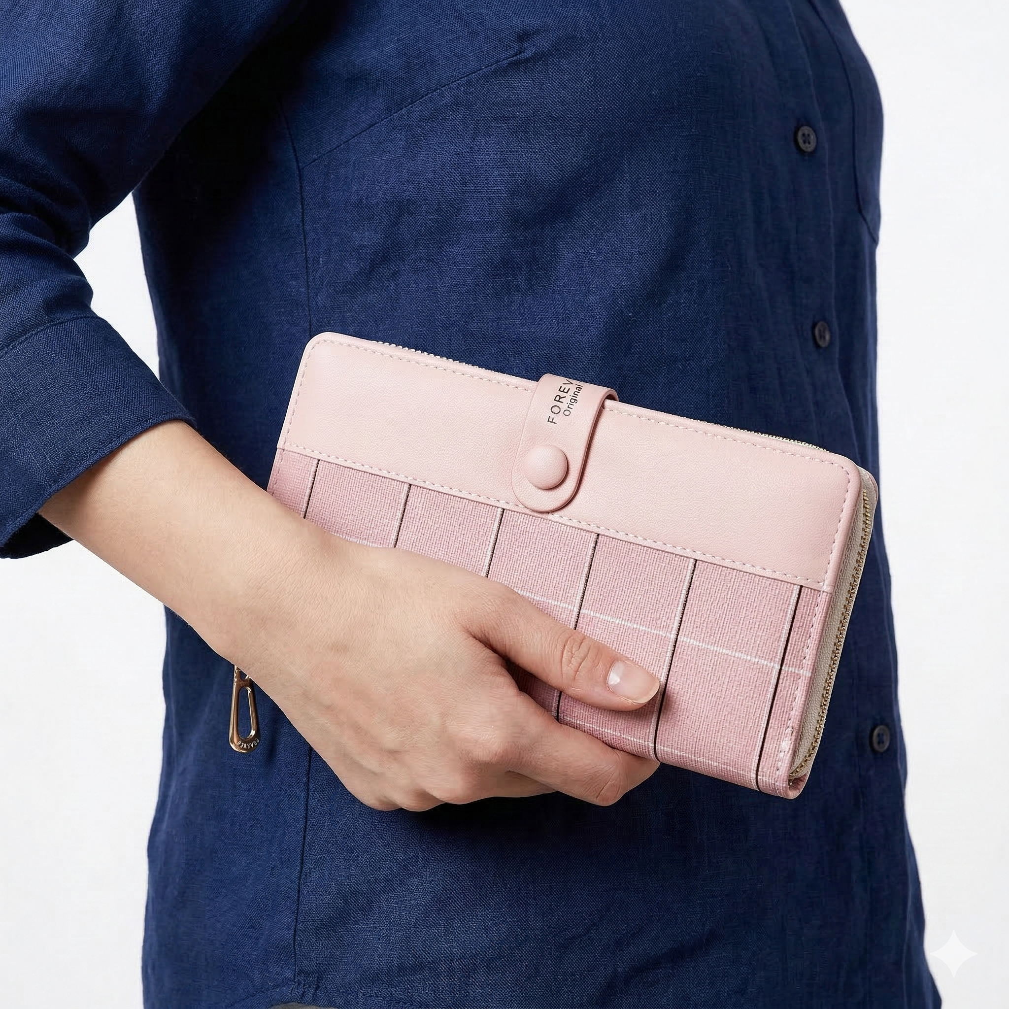 Pink & Gray Bi-Fold Wallet 👛☁️ Minimalist Chic