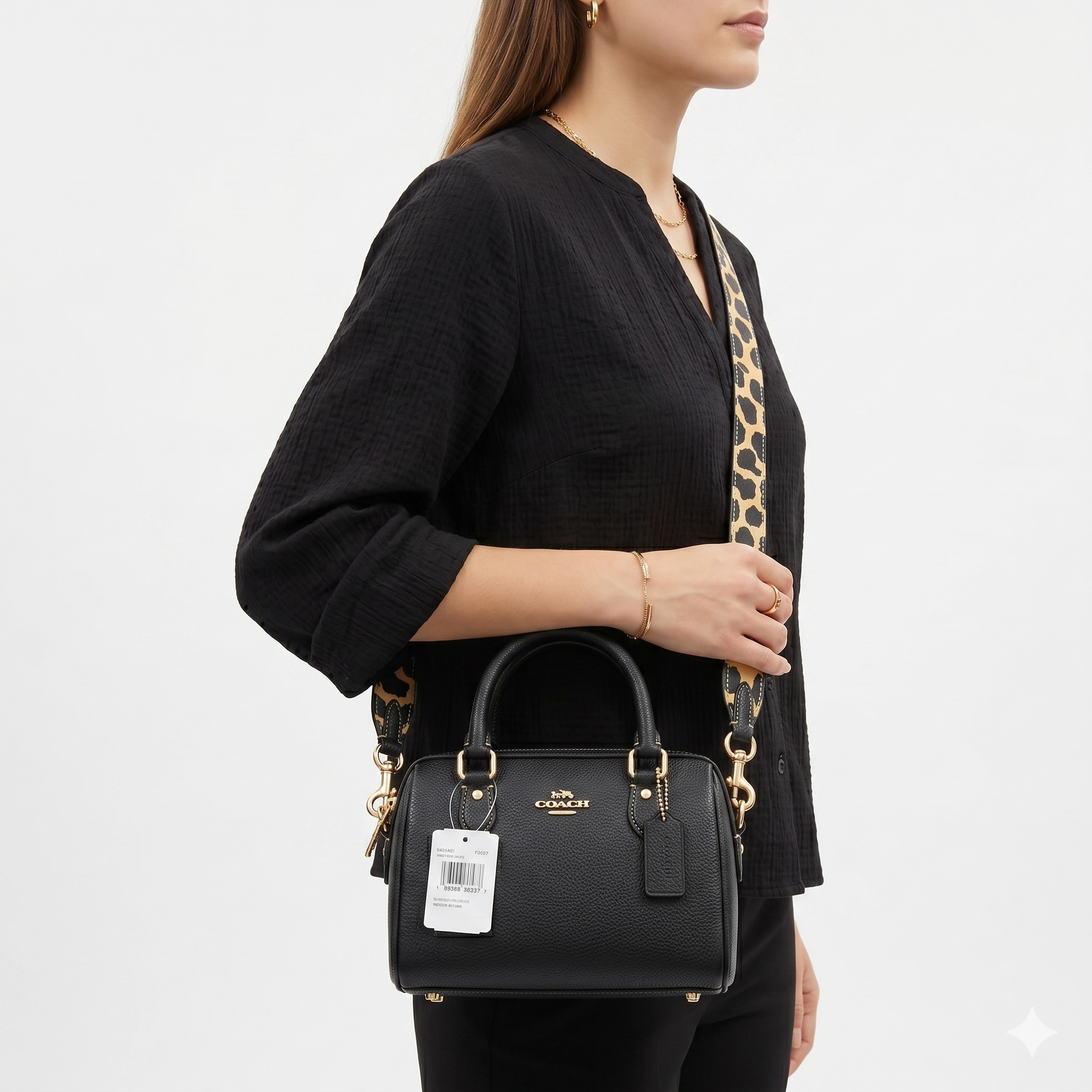 Coach Leopard Print Mini Leather Bag 🐆👜