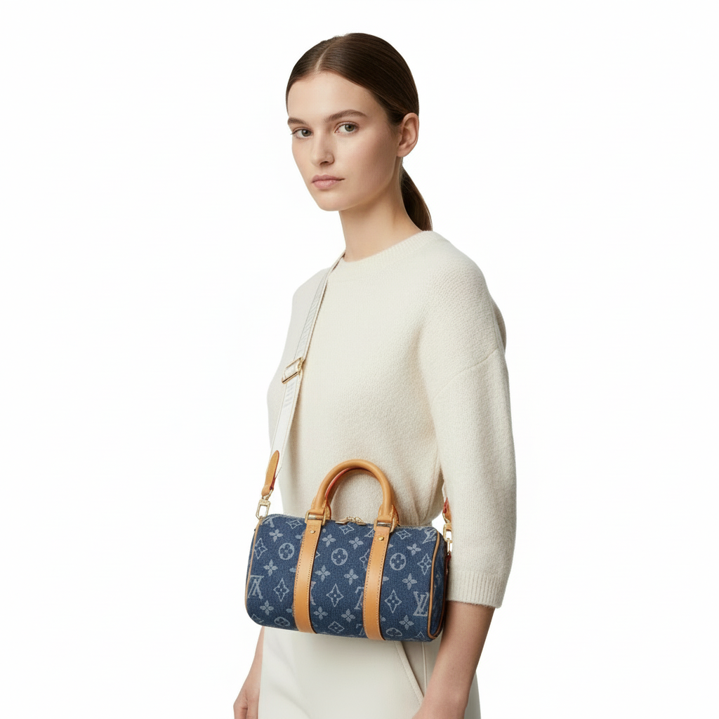 Louis Vuitton Speedy Bandoulière 20 Denim Monogram Bag 💙👜✨