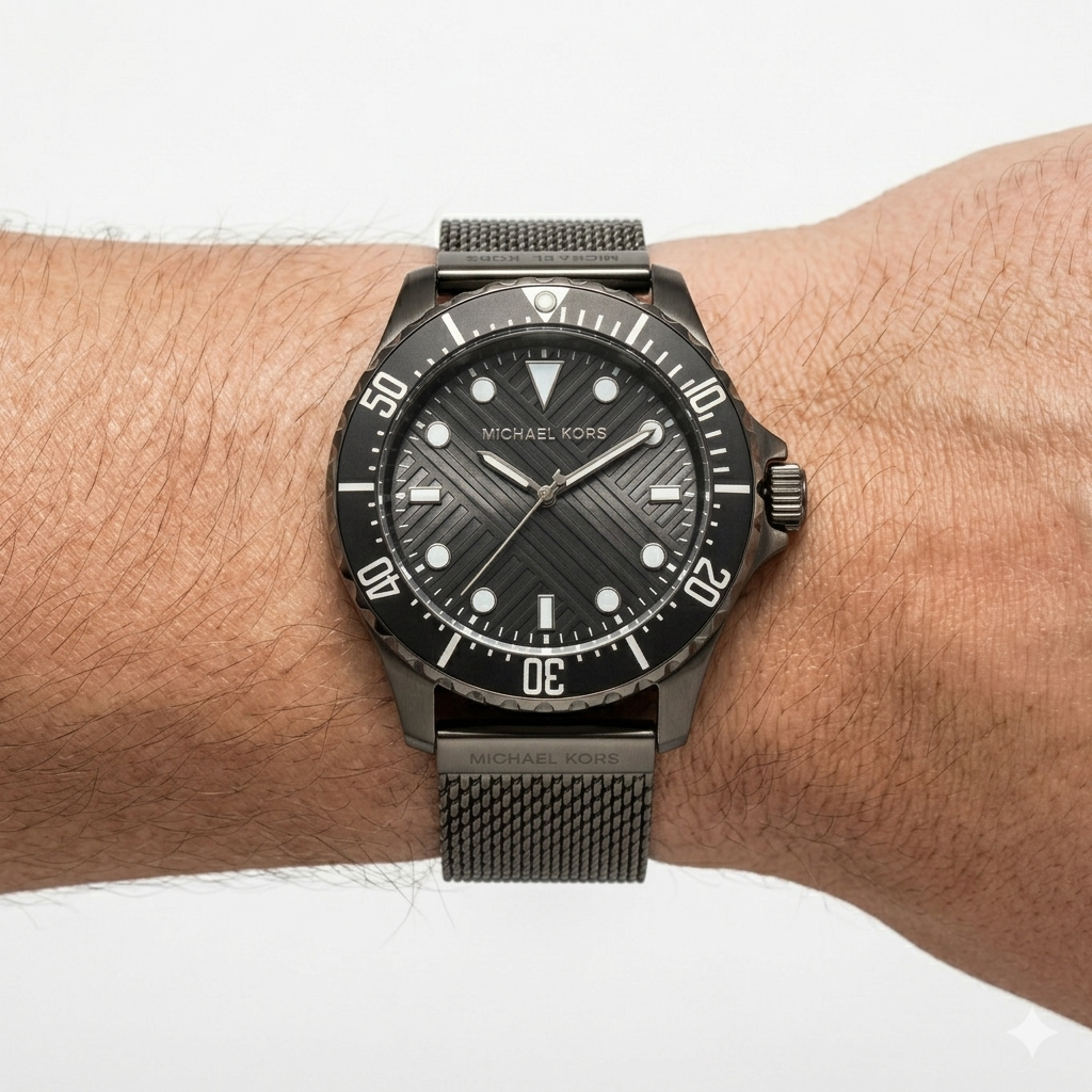 Michael Kors Deep Sea Blue Divers Watch with Mesh Bracelet ⌚️🌊✨