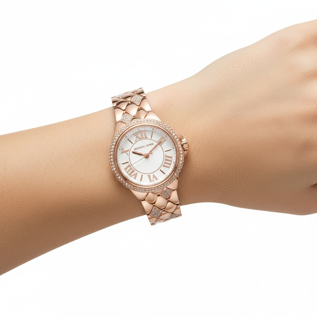 Michael Kors Crystal Pavé Rose Gold Watch ⌚✨💎