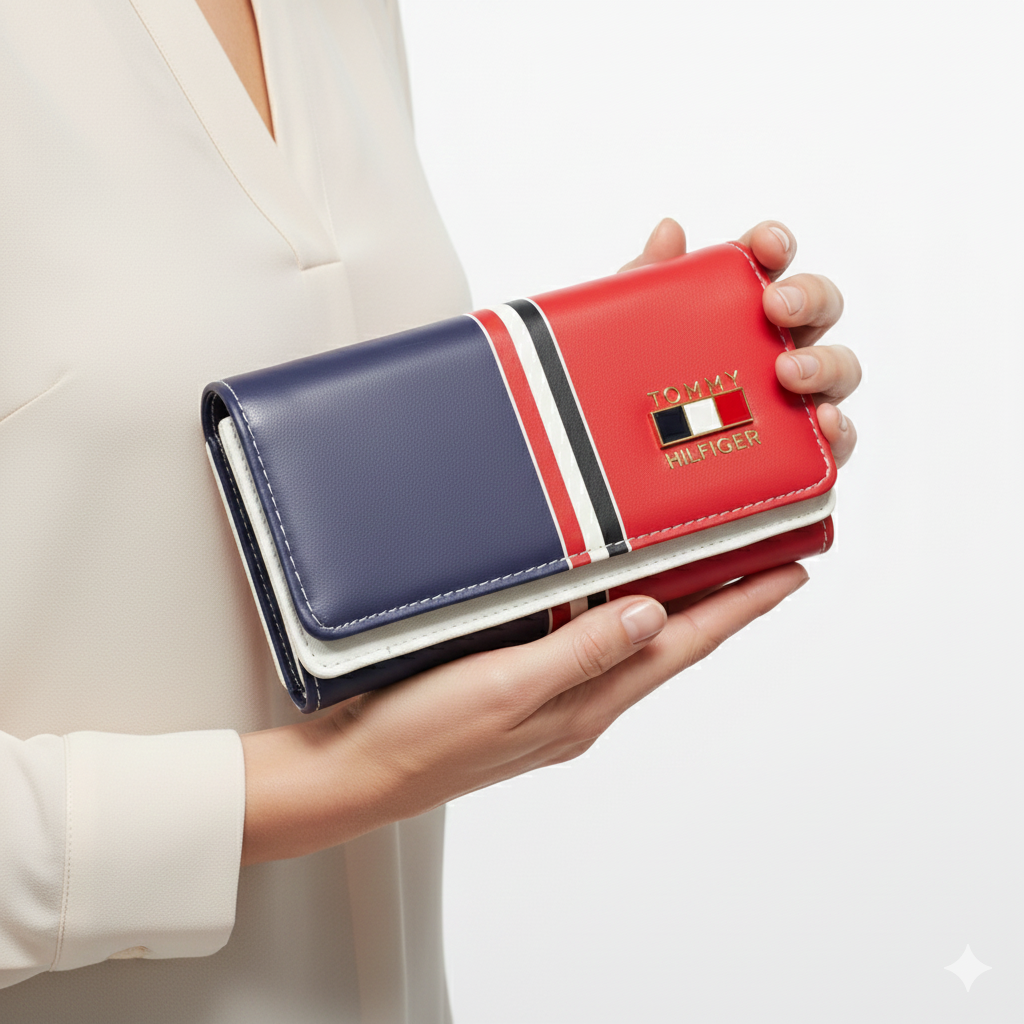Tommy Hilfiger Colorblock Tri-Fold Continental Wallet 👜✨🗽