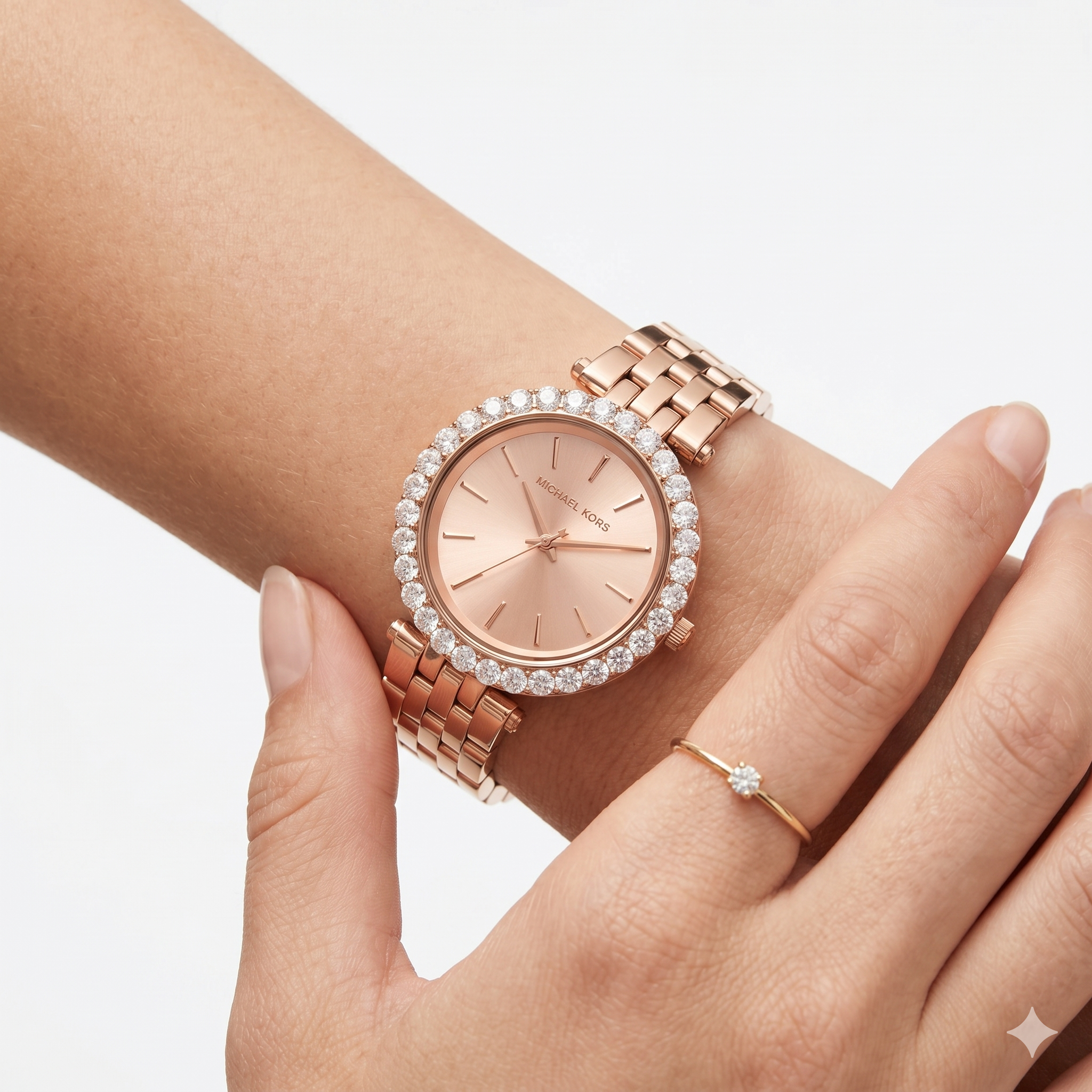 Michael Kors Rose Gold Crystal Bezel Watch ⌚✨