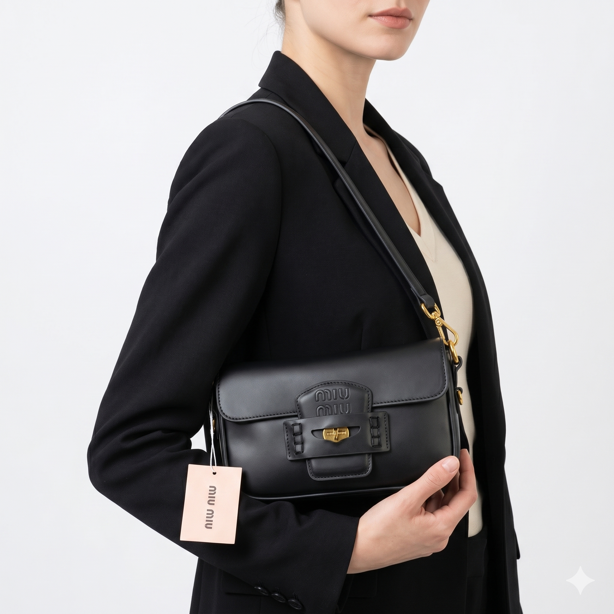 MIU MIU Black Leather Top Quality Bag 🖤